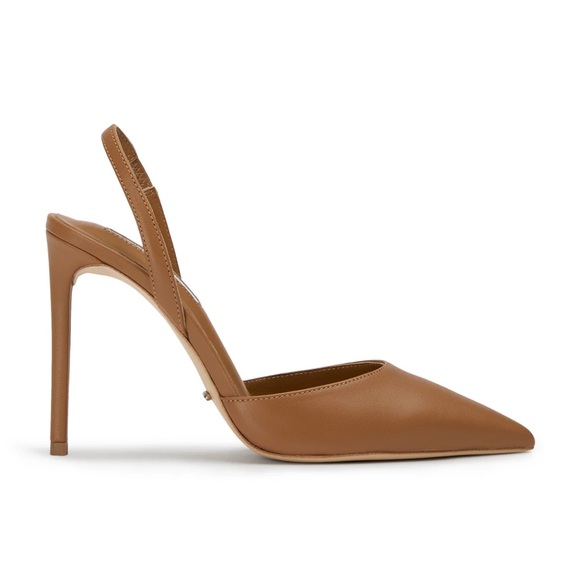 Tony Bianco Alexis Tan Heels with Pointed Toe and Slingback Design - Picture 3 of 5